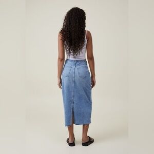 Cotton on midi denim skirt